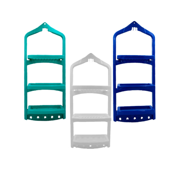 AIT-049 ORGANIZADOR DE BAÑO DE 3 NIVELES CON PERCHEROS CON 1 PZ O CAJA CON 18 PZS