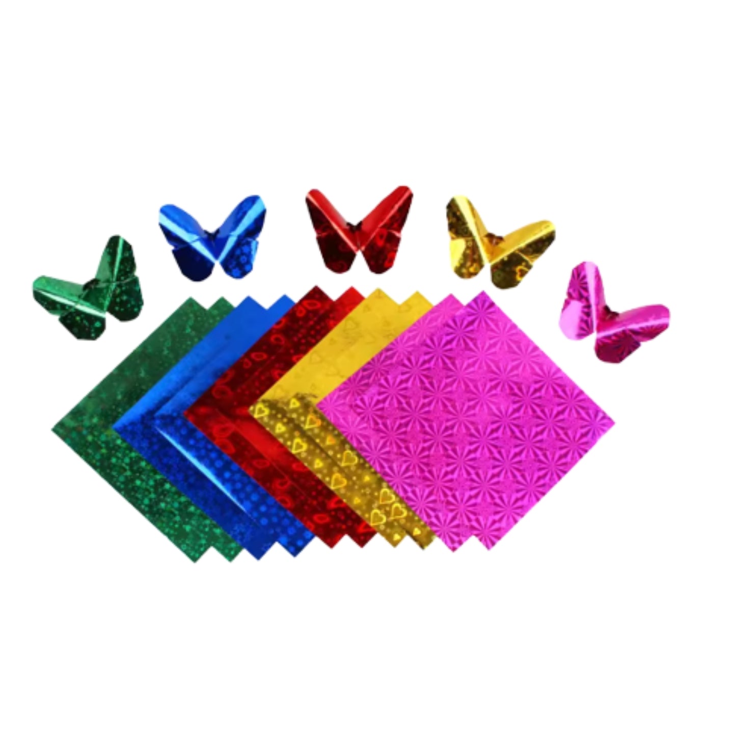 HFY-11529 PAPEL METALICO 10 COLORES 29x20 .5 CM CON 1 PAQ O CAJA CON 200 PQTS