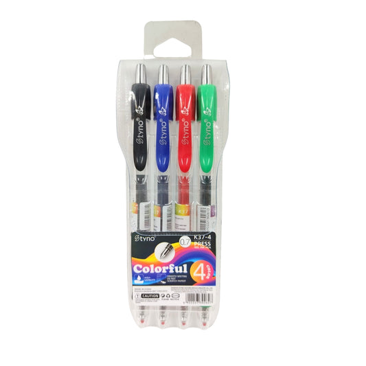 HFY-12574 PAQUETE DE PLUMAS 4 COLORES CON 1 PAQ O CAJA 432 PQTS