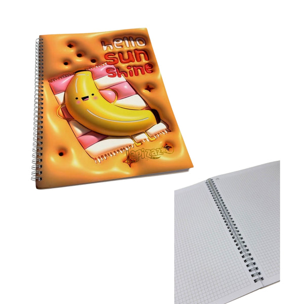 HFY-13360-1 LIBRETA TAMAÑO PROFESIONAL ESPIRAL METALICO CON VARIOS DISEÑOS CON 1 PZ O CAJA CON 60 PZS