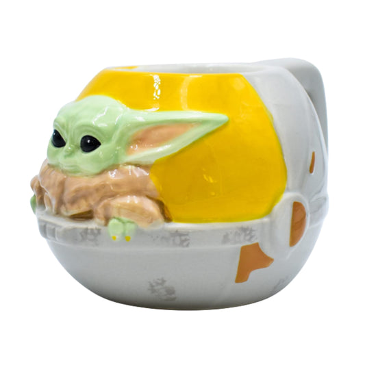 1555-3186 TARRO 3D DE CERAMICA MANDALORIAN THE CHILD 473 ML CON 1 PZ  O CAJA CON 16 PZS