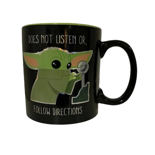 1729-64 TARRO DE CERAMICA METALICO MANDALORIAN 650 ML CON 1 PZ O CAJA CON 24 PZS