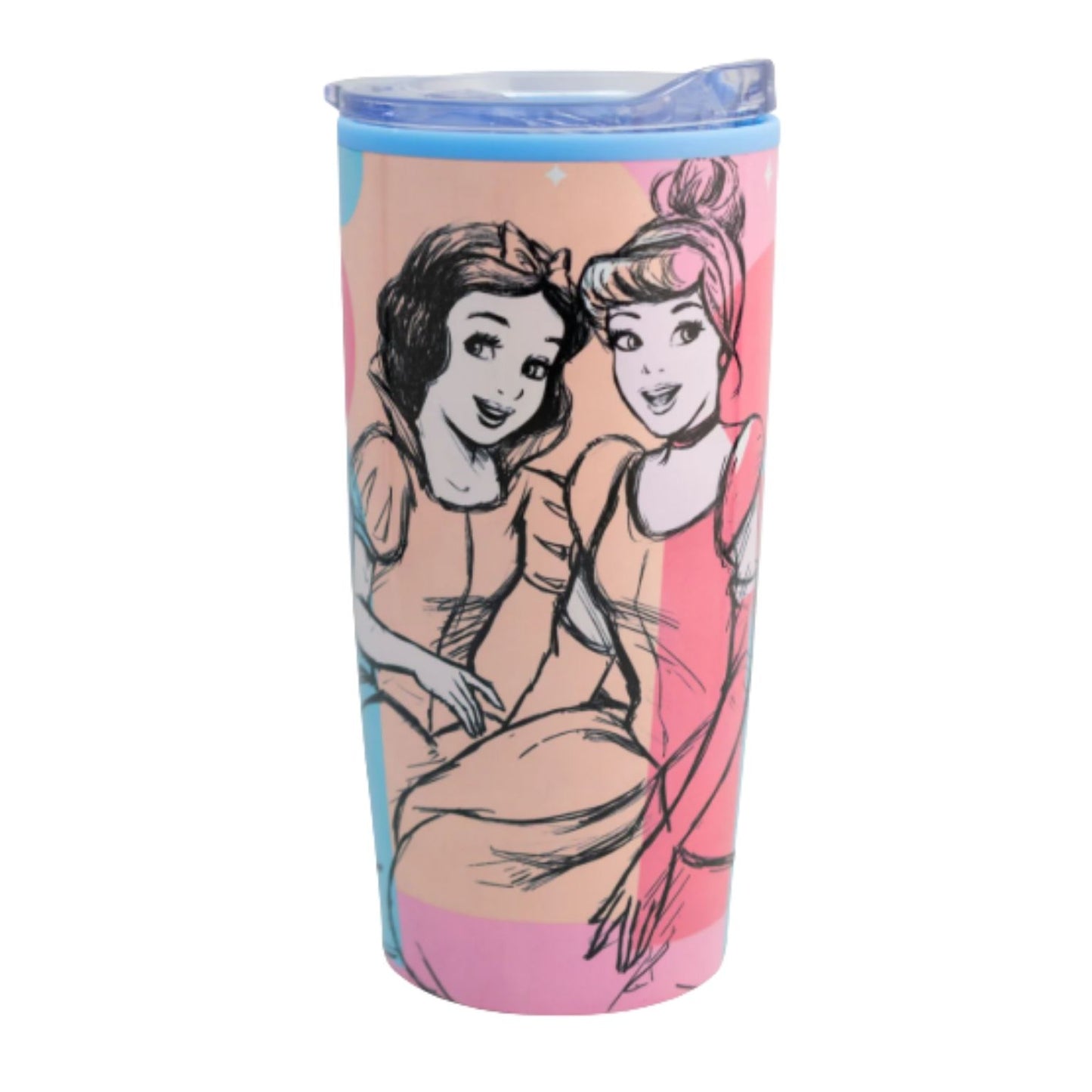 2415-4618 TERMO DOBLE PARED PRINCESAS 500 ML CON 1 PZ O CAJA CON 12 PZS