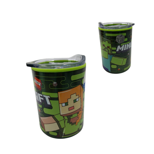 2415-5757 TERMO DOBLE PARED MINECRAFT 350 ML CON 1 PZ O CAJA CON 12 PZS