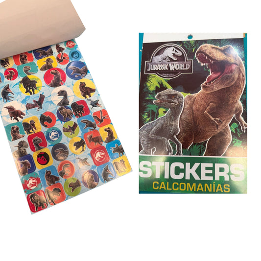 152-756 BLOCK STICKER JURASSIC WORLD 2 CON 1 PZ O CAJA CON 12 PZS