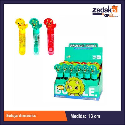 GPM-0619 BURBUJAS DINOSARURIOS 13 CM CON 24 PZS O CAJA CON 18 PQTS