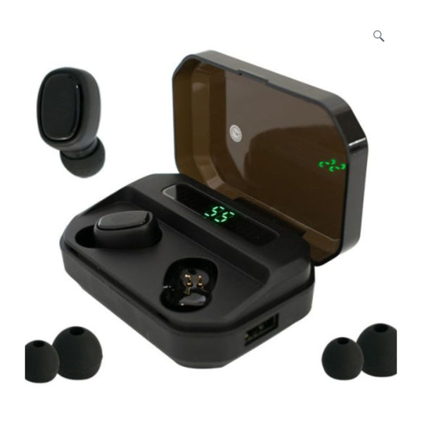KTP-103 AUDIFONOS BLUETOOTH Y ESTUCHE POWER BANK  CON UNA PZ O CAJA CON 100 PZS
