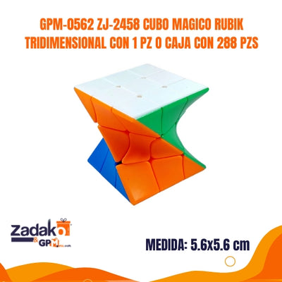 ZJ-2458 CUBO MAGICO RUBIK TRIDIMENSIONAL CON 1 PZ O CAJA CON 288 PZS