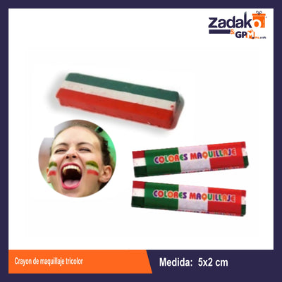 ZT-0030 CRAYON DE MAQUILLAJE TRICOLOR CON 1 PZ O CAJA CON 1000 PZS