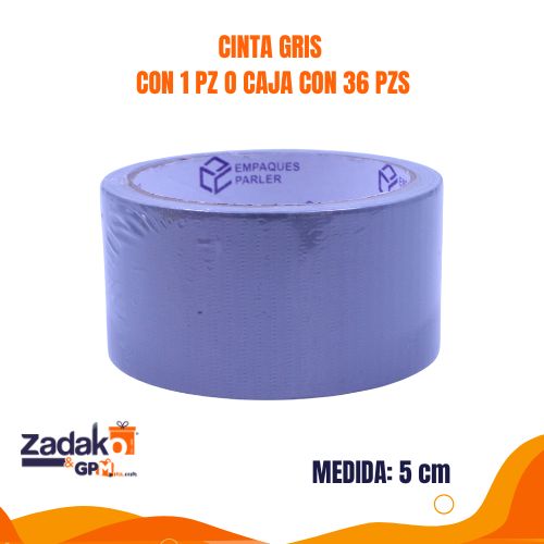 CINTA GRIS GDE CON 1 PZ O CAJA CON 36 PZS