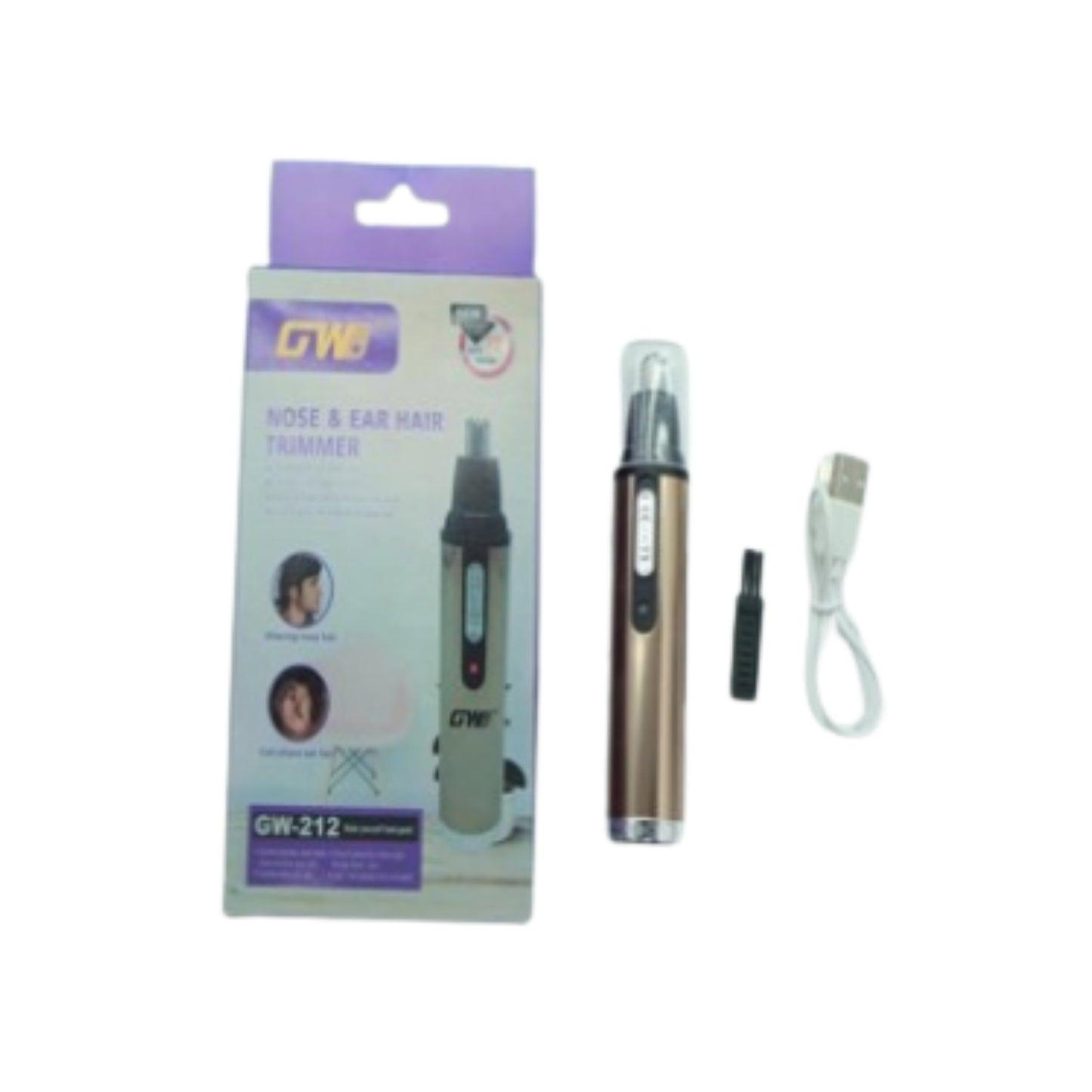 ZF-2554 DEPILADORA PARA NARIZ Y OIDO PORTATIL RECARGABLE CON 1 PZ O CAJA CON 100 PZS