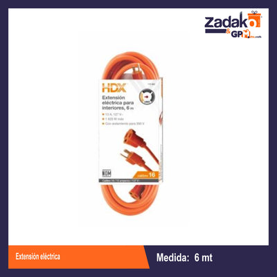 ZF-2330 EXTENSION ELECTRICA DE 6 M CON 1 PZ O CAJA CON 50 PZS