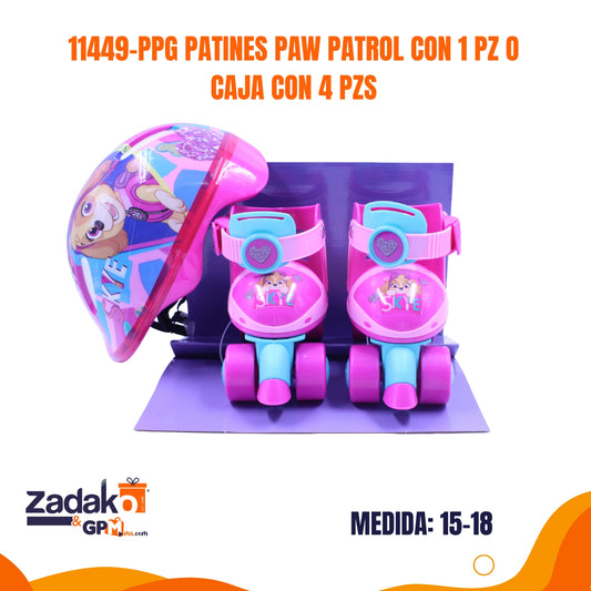 11449-PPG PATINES PAW PATROL CON 1 PZ O CAJA CON 4 PZS