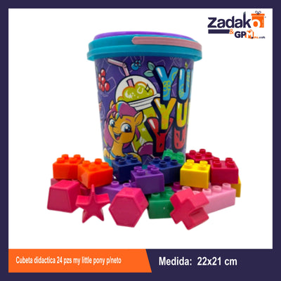 T378787 CUBETA DIDACTICA 24 PZS MY LITTLE PONY P/NETO CON 1 PZ O CAJA CON 15 PZS