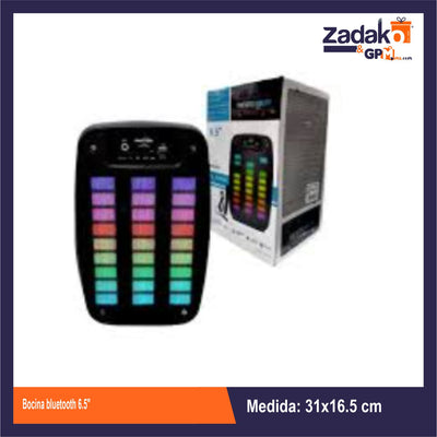 GTS-1793 BOCINA BLUETOOTH 6.5" 16.5 X 31 CM CON 1 PZ O CAJA CON 12 PZS
