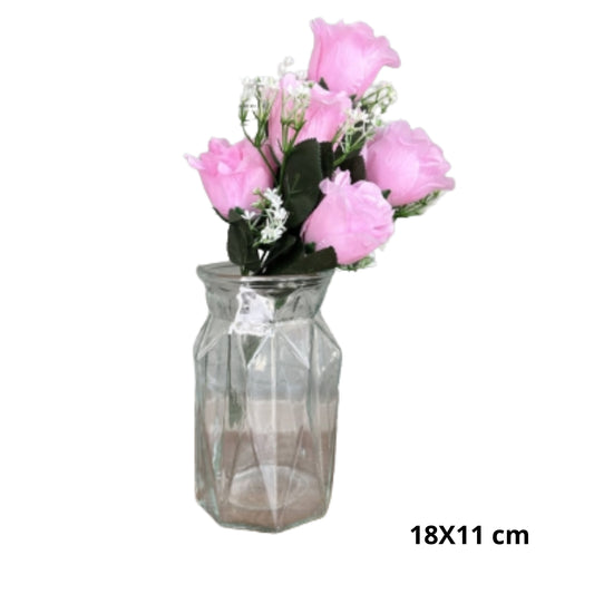 BD-0615-2 FLORERO DE VIDRIO CON 1 PZ O CAJA CON 30 PZS
