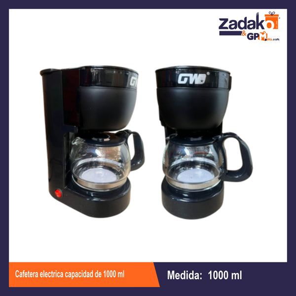 GPM9083 GW-8029 CAFETERA ELECTRICA CAPACIDAD DE 1000 ML CON 1 PZ O CAJA CON 6 PZS