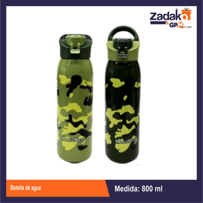 AD-1708 BOTELLA DE AGUA 800 ML CON 1 PZ O CAJA CON 100 PZS