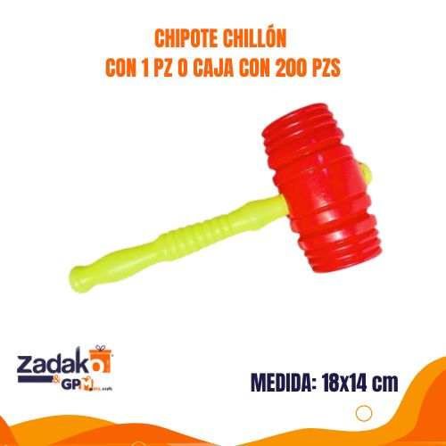 CHIPOTE CHILLÓN CON 1 PZ O CAJA CON 200 PZS