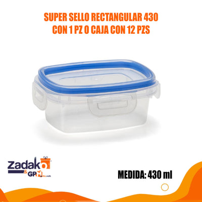 SUPER SELLO RECTANGULAR 430 CON 1 PZ O CAJA CON 12 PZS