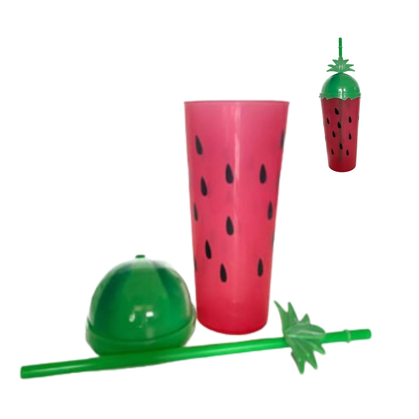 AD-0540-2  VASO CON TAPA Y POPOTE CON 1 PZ O CAJA CON 240 PZS