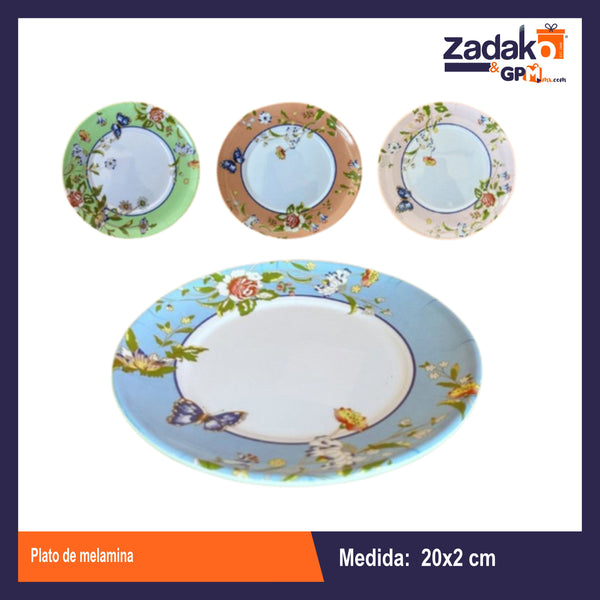 AB-1242-7.75 PLATO DE MELAMINA CON 1 PZ O CAJA CON 96 PZS