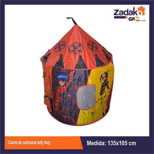 T379752 CASITA DE CAMPAÑA LADY BUG CON 1 PZ O CAJA CON 12 PZS