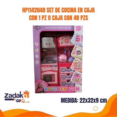 HP1142040 SET DE COCINA EN CAJA 22x32x9 CM CON 1 PZ O CAJA CON 48 PZS