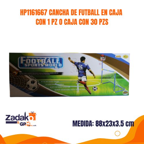 HP1161667 CANCHA DE FÚTBOL EN CAJA 88x3.5x23 CON 1 PZ O CAJA CON 30 PZS