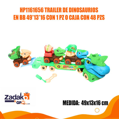 HP1161656 TRAILER DE DINOSAURIOS EN BB 49*13*16 CON 1 PZ O CAJA CON 48 PZS