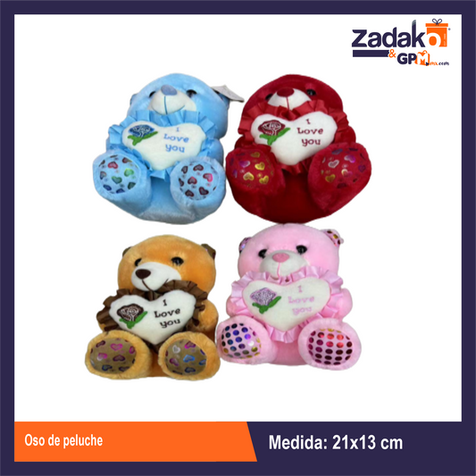 GPM-0038 OSO DE PELUCHE DE COLORES CON 1 PZ O CAJA CON 120 PZS