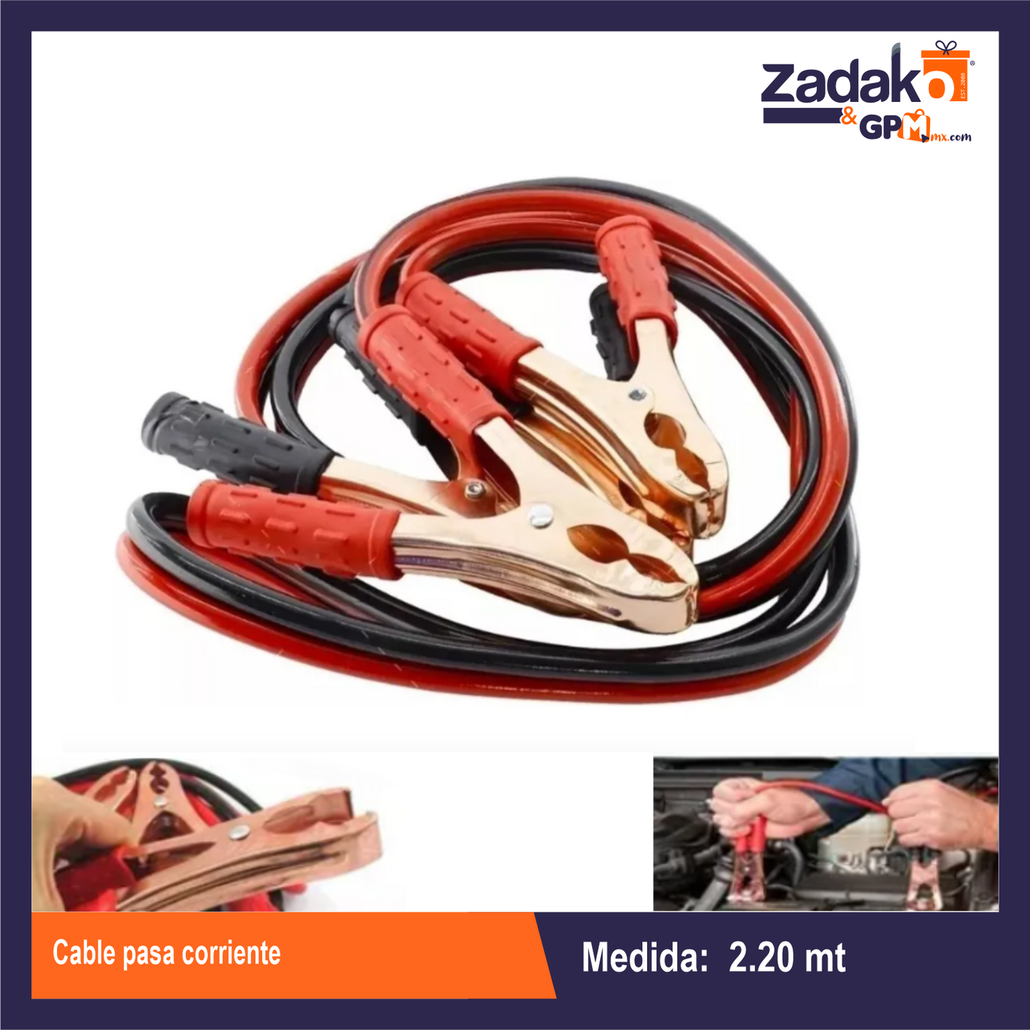 GPM-0114 CABLE PASA CORRIENTE 1200 AMPERES CON 1 PZ O CAJA CON 20 PZS