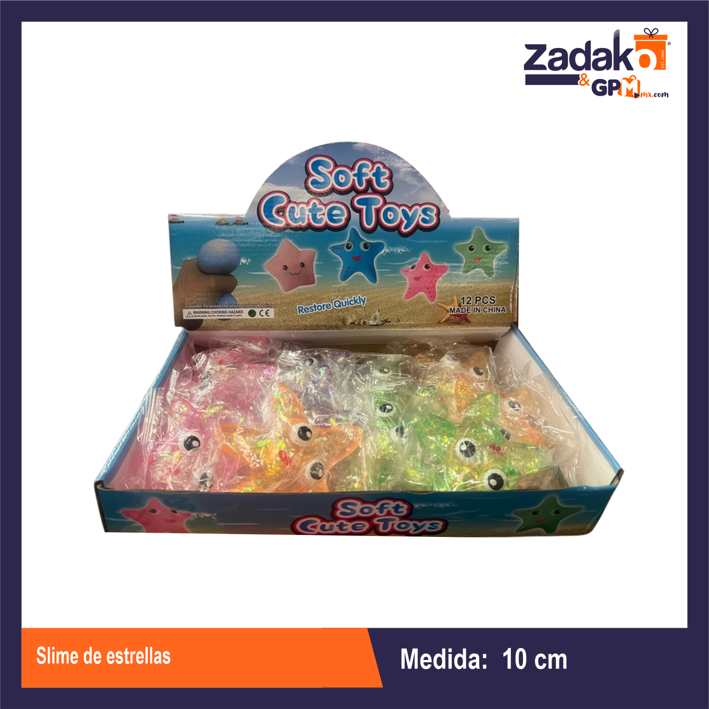 GPM-0430 SLIME DE ESTRELLAS CON 12 PZS O CAJA CON 24 PQTS