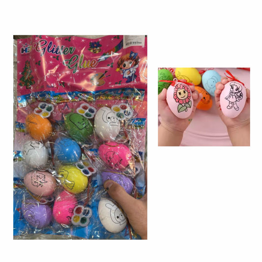 GPM-0483 BLISTER DE HUEVOS PARA PINTAR CON ACUARELA DE 6 CM CON 12 PZS O CAJA CON 100 PQTS