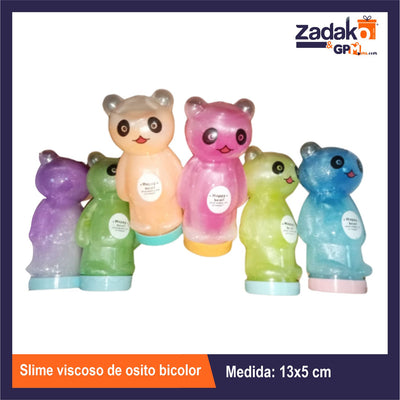 GPM-0535 SLIME VISCOSO DE OSITO BICOLOR CON 6 PZS O CAJA CON 16 PQTS