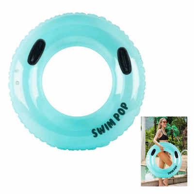 GPM-0681 SALVAVIDAS FLOTADOR INFLABLE 90 CM TRANSPARENTES VARIEDAD DE COLORES CON 1 PZ O CAJA CON 120 PZS