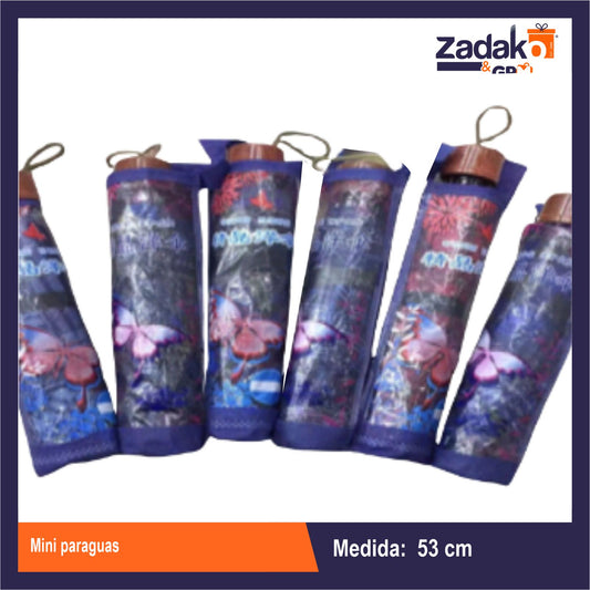 GPM-0709 MINI PARAGUAS CON 1 PZ  CAJA CON 100 PZS