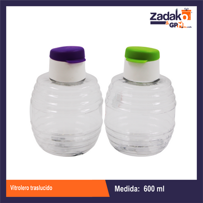 AIT -046  VITROLERO 600 ML TRASLUCIDO CON 1 PZ O CAJA CON 65 PZS
