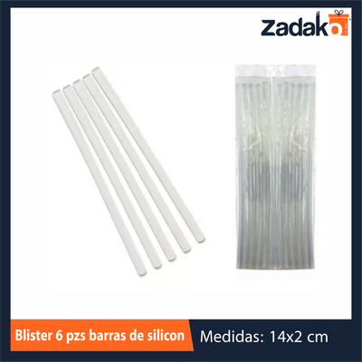 ZF-0236 BLISTER 6 PZS BARRAS DE SILICON CON 1 PQT O CAJA CON 600 PQTS