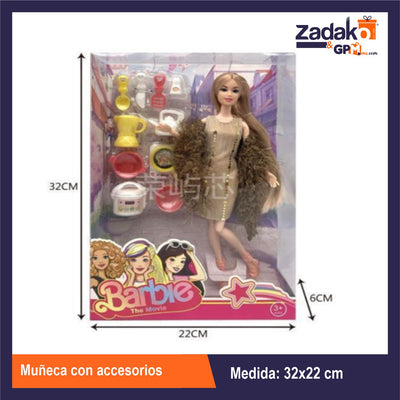 ZT-0538 MUÑECA CON ACCESORIOS CON 1 PZ O CAJA CON 60 PZS