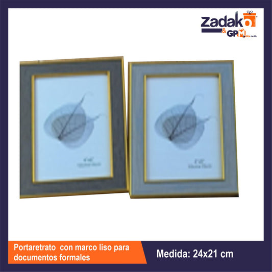 ZH-0258 PORTARETRATO DE 21 X 24.7 CM CON MARCO LISO PARA DOCUMENTOS FORMALES CON 1 PZ O CAJA CON 48 PZS