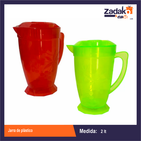 AL-0902-2 JARRA DE PLATICO 2LT, CON 1 PZ O CAJA CON 24 PZS