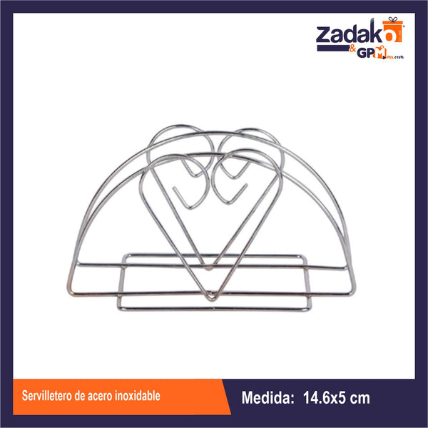 AS-9806D SERVILLETERO DE ACERO INOXIDABLE CON 1 PZ O CAJA CON 200 PZS