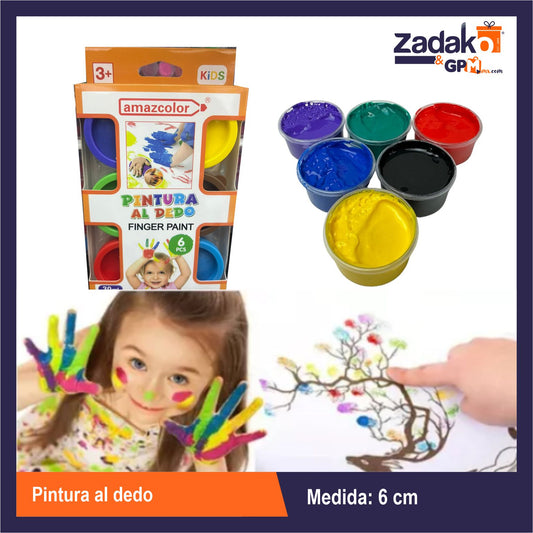 HFY-11134 PINTURA AL DEDO CON 6 PZS O CAJA CON 72 PQTS
