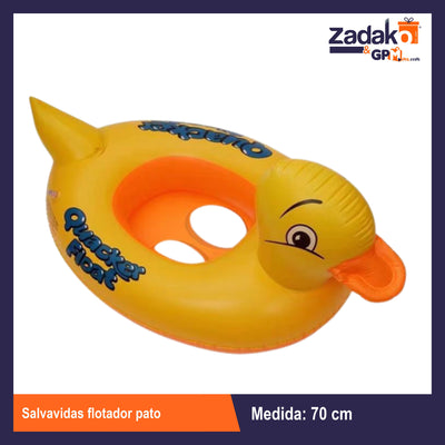 HFY-11488 SALVAVIDAS FLOTADOR PATO 70 CM CON 1 PZ O CAJA CON 120 PZS