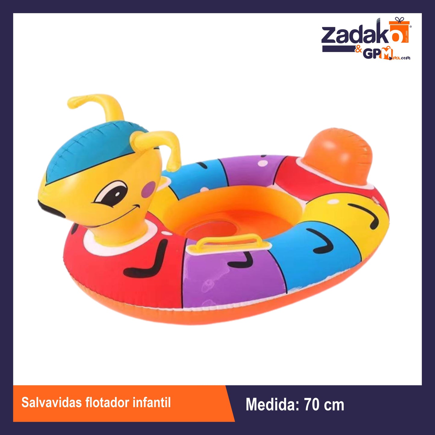 HFY-11495 SALVAVIDAS FLOTADOR INFANTIL 70 CM CON 1 PZ O CAJA CON 120 PZS