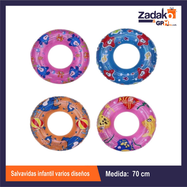 HFY-11503 SALVAVIDAS INFANTIL VARIOS DISEÑOS CON 1 PZ O CAJA CON 240 PZS