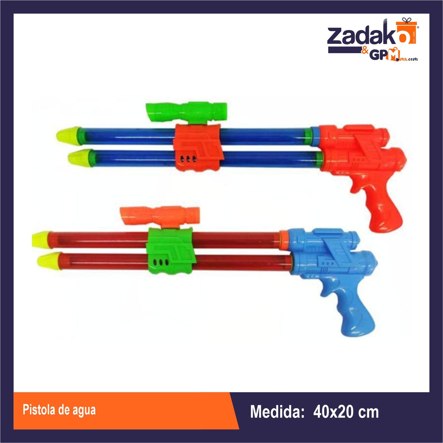 HFY-12119 PISTOLA DE AGUA CON 1 PZ O CAJA CON 96 PZS