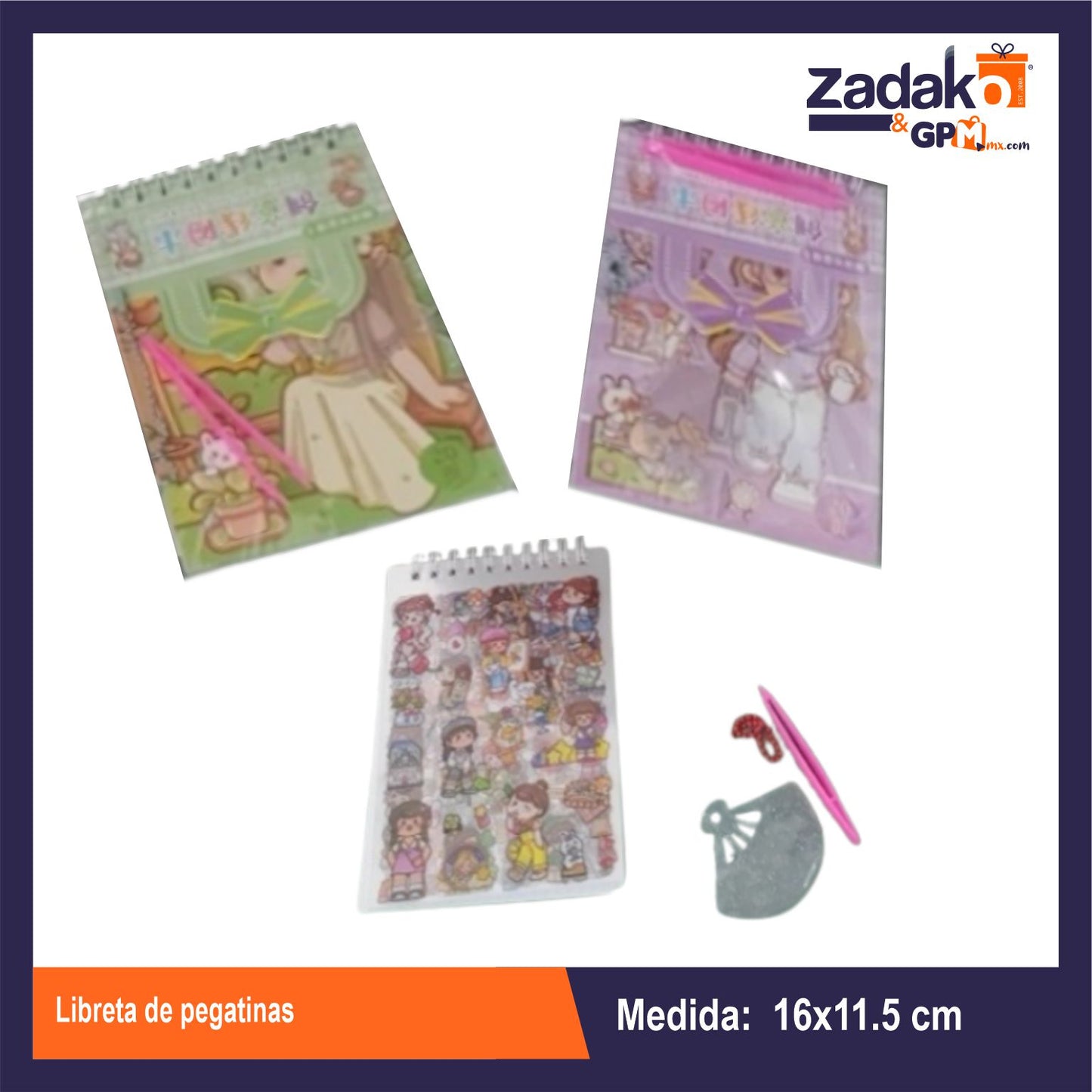 HFY-12133 LIBRETA DE PEGATINAS CON 20 PZS O CAJA CON 15 PQTS