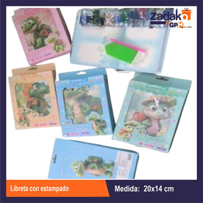 HFY-12611 LIBRETA CON ESTAMPADO CON 1 PZ O CAJA CON 50 PZS